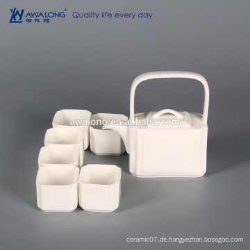 OEM-Logos White Square Creative Fine Ceramic chinesischen Tee-Set